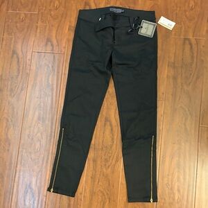 Frankie B. Black Pants with Gold Zippers